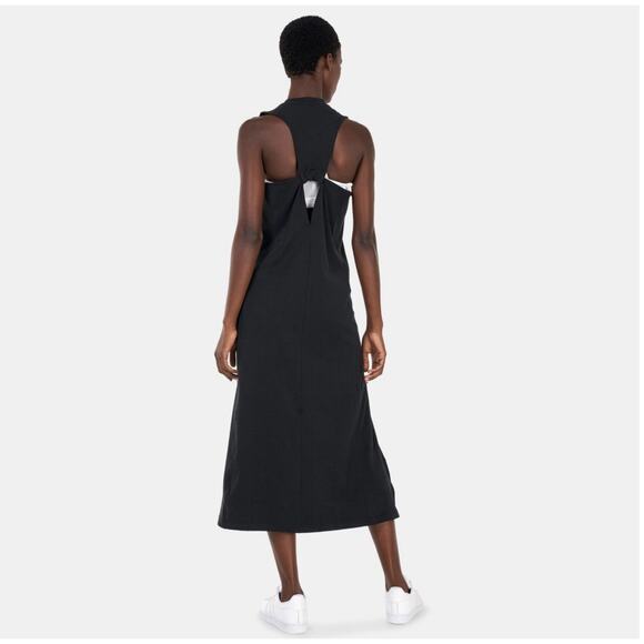 ADIDAS Black New Ribbed Sleeveless Athletic Midi Dress - Picture 2 of 12